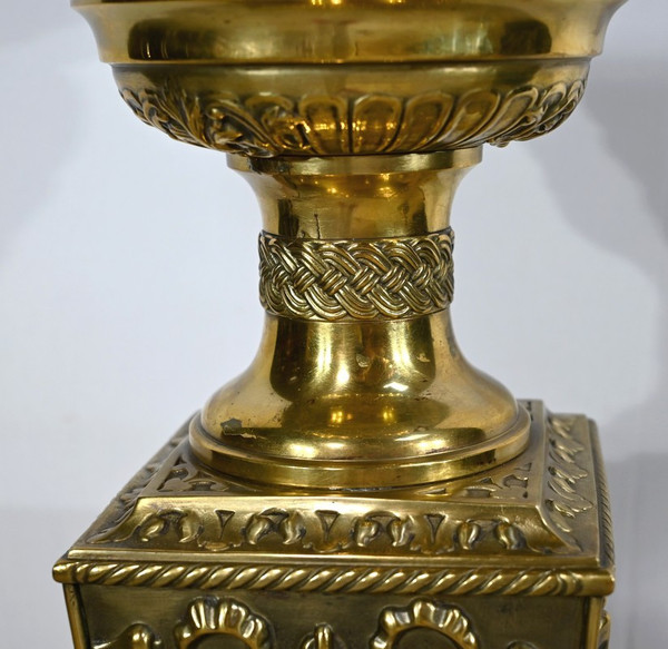 Coppia di foderi in ottone, gusto Luigi XVI, periodo Napoleone III - metà del XIX secolo