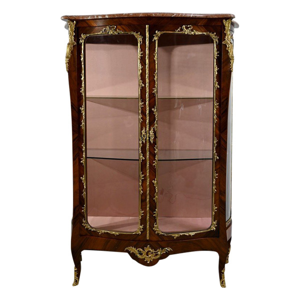 Vitrine 2 Portes en Palissandre, style Louis XV, époque Napoléon III – Milieu XIXe