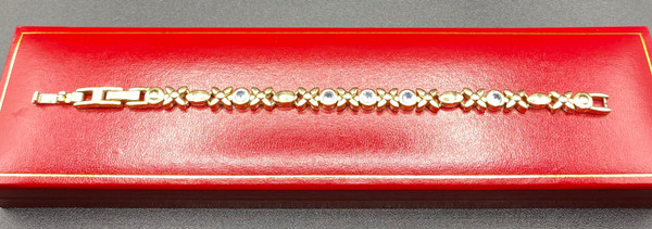 BRACCIALE PLACCATO ORO E AMARI DI MARE