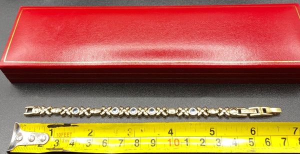 BRACCIALE PLACCATO ORO E AMARI DI MARE
