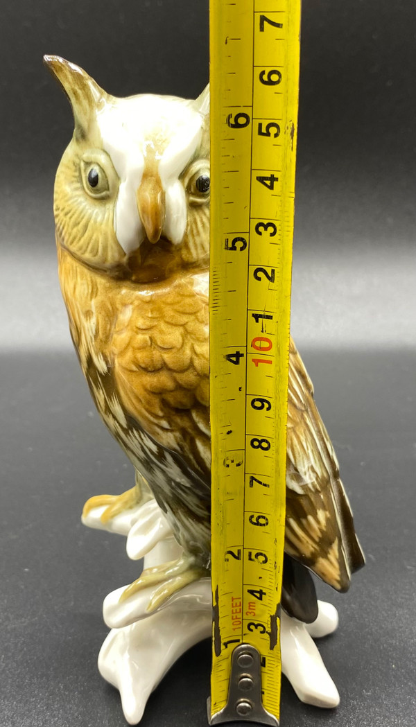 OWL ENAMELED PORCELAIN