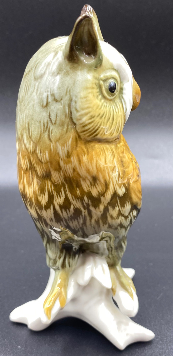 OWL ENAMELED PORCELAIN