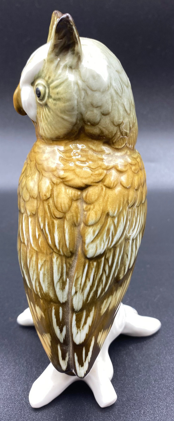 OWL ENAMELED PORCELAIN