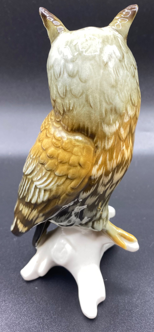 OWL ENAMELED PORCELAIN