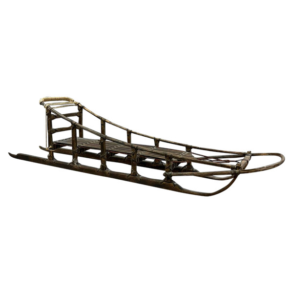 MAQUETTE oder verkleinertes MODELL eines SCHLEPPENS - Inuit-Kultur, Alaska - Um 1900