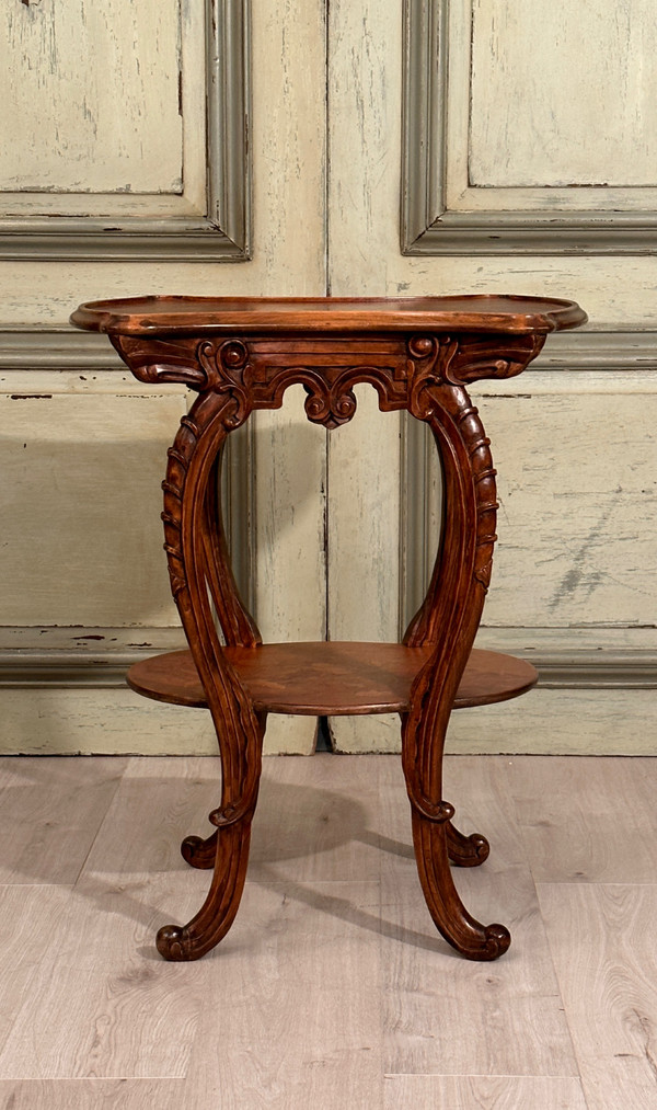 Emile Gallé, Gueridon Table Art Nouveau Ecole De Nancy Vers 1900