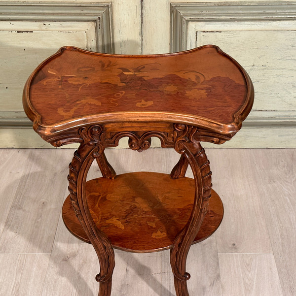 Emile Gallé, Gueridon Table Art Nouveau Ecole De Nancy Vers 1900