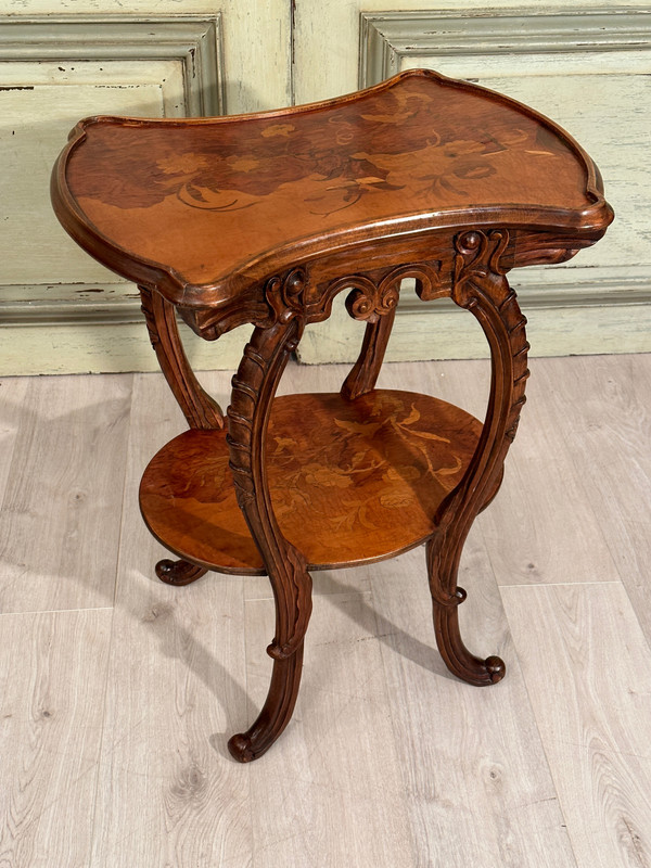 Emile Gallé, Gueridon Table Art Nouveau Ecole De Nancy Vers 1900