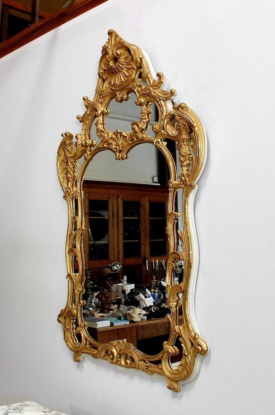 Important gilt wood mirror, Regency style - Early 20th century