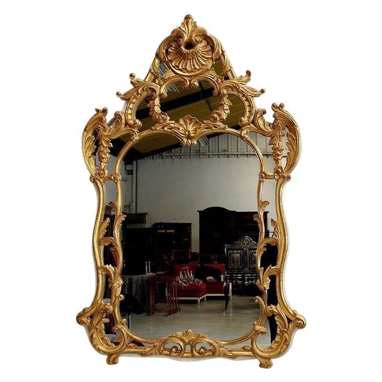 Important gilt wood mirror, Regency style - Early 20th century