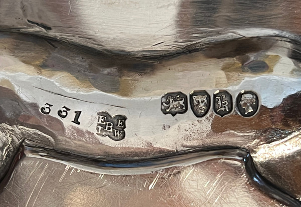Exceptional commemorative silver tray 19th century England