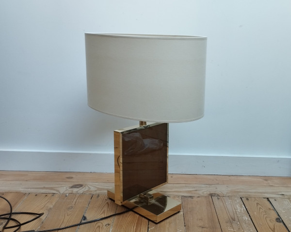Wohnzimmerlampe im Geschmack von Willy Rizzo circa 1970