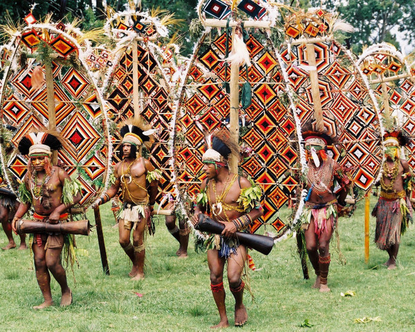 Tambour à main, Instrument Traditionnel, Art Océanien, Art Tribal, Papouasie Nouvelle Guinée