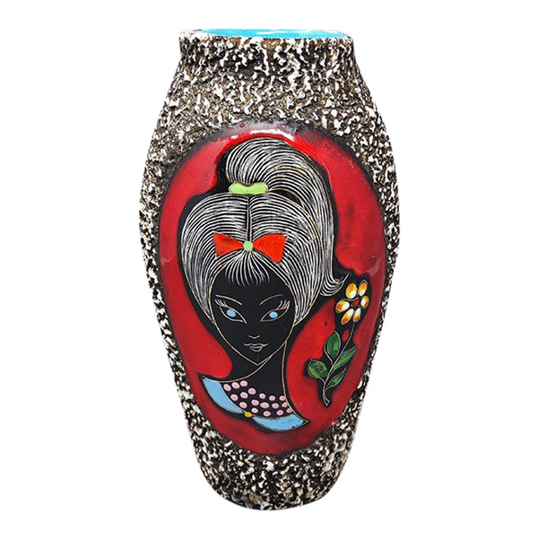 1960 Superbe vase de lave par Melior. Fabriqué en Italie