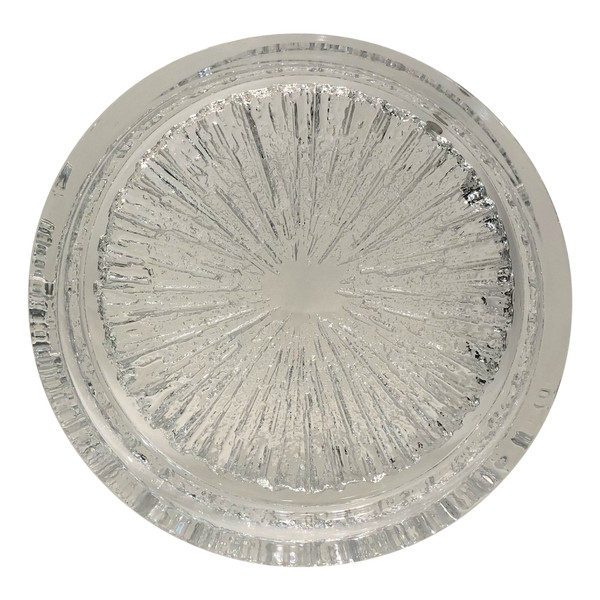 Large fruit bowl / centerpiece in crystal stamped DAUM FRANCE model CRATERE