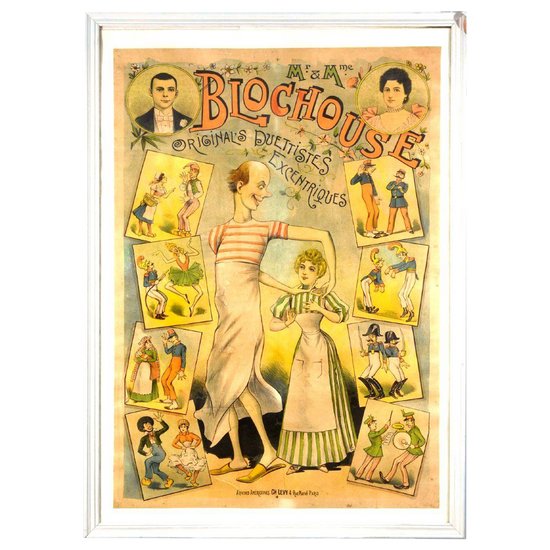 Amerikanisches Poster Ch Levy Mr And Mrs Blochouse Exzentrische Duettisten