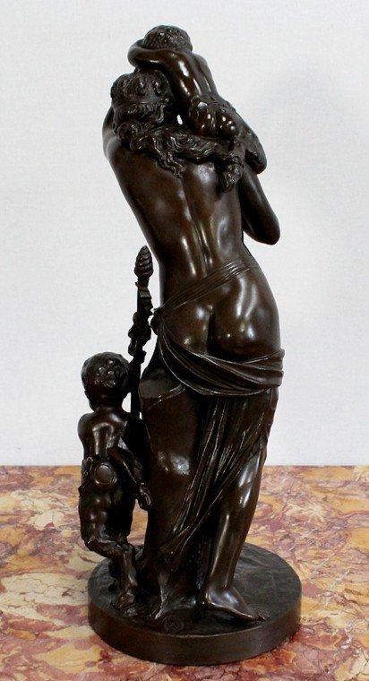 Bronze "Bacchante and small fauns" after J-J Foucou - 2nd half of the 19th century