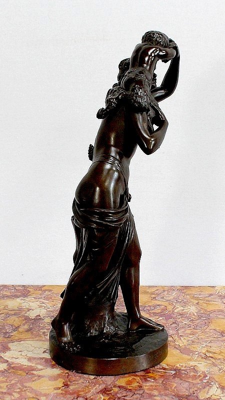 Bronze "Bacchante and small fauns" after J-J Foucou - 2nd half of the 19th century