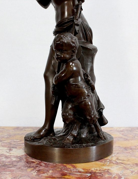 Bronze "Bacchante and small fauns" after J-J Foucou - 2nd half of the 19th century