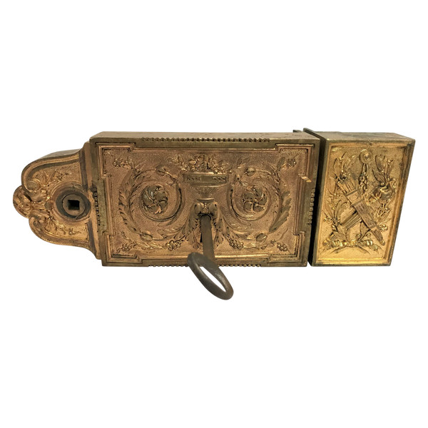 Louis XVI gilt bronze lock