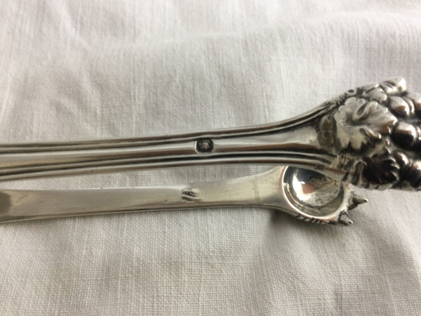 Silver sugar tongs