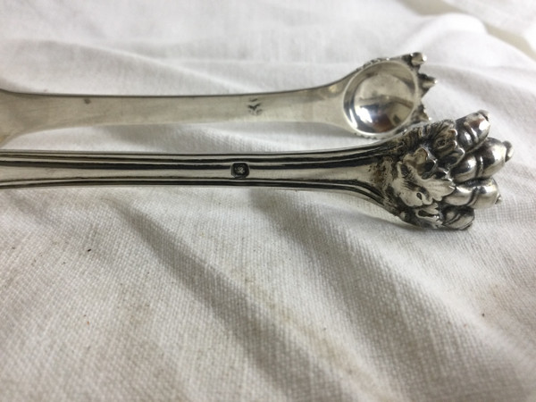 Silver sugar tongs