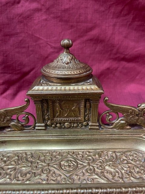 Napoleon III Style Inkwell With Sphinx XIX
