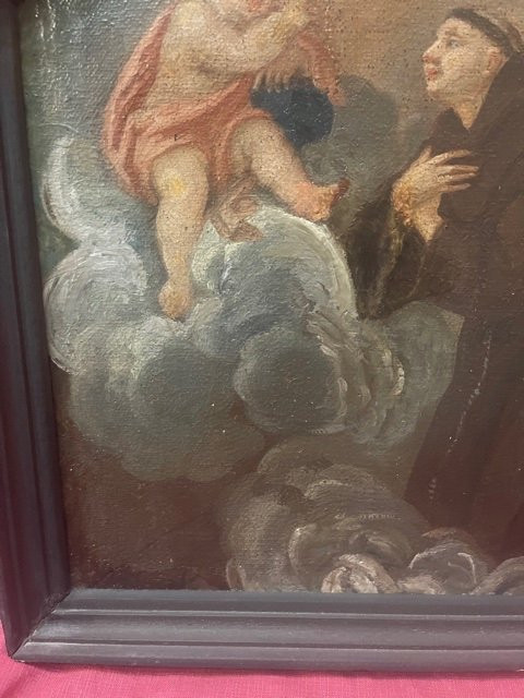 Tableau Huile Sur Toile Scène Religieuse XVIII ème