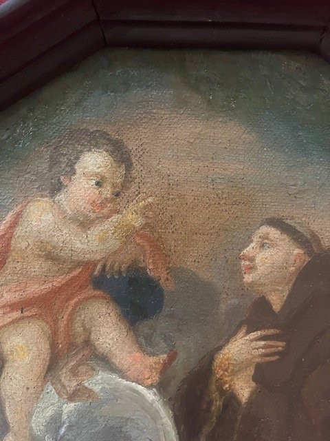 Tableau Huile Sur Toile Scène Religieuse XVIII ème