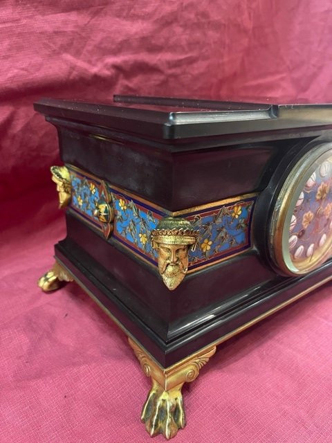 Enamel And Gilt Bronze Clock Louis Constant Sevin (1821-1888) Ferdinand Barbedienne