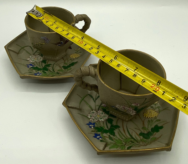 PAIRE DE TASSE EN TERRE CUITE 