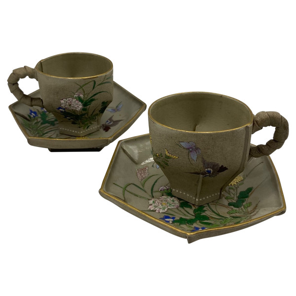 PAIR OF TERRACOTTA CUPS