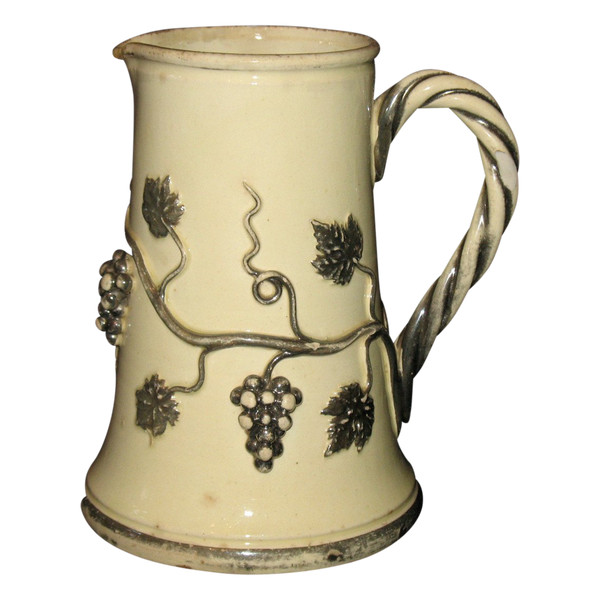 Pot à bière en faïence de Langeais époque 19ème
