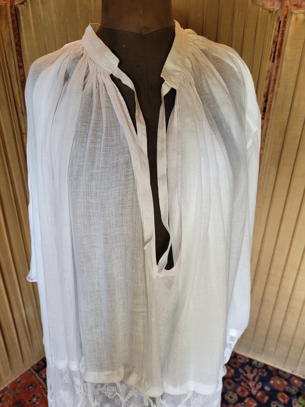 Priest's alb with embroidered net, circa 1900
