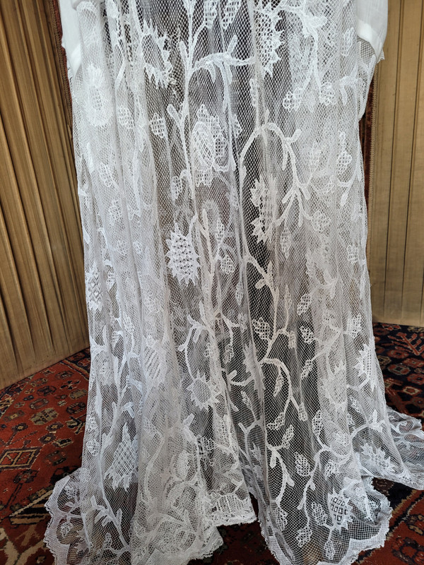 Priest's alb with embroidered net, circa 1900