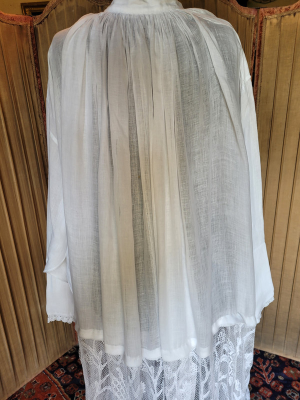 Priest's alb with embroidered net, circa 1900