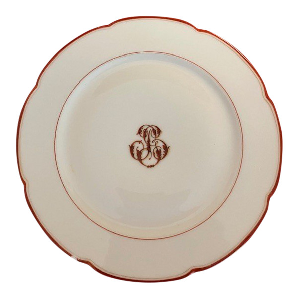 Charming Louis-Philippe period mounted plate in Paris porcelain