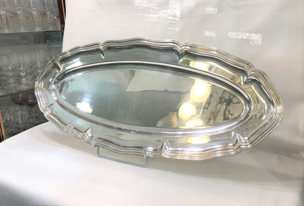 CHRISTOFLE large silver plated fish/meat serving dish, model FILET 70 cm