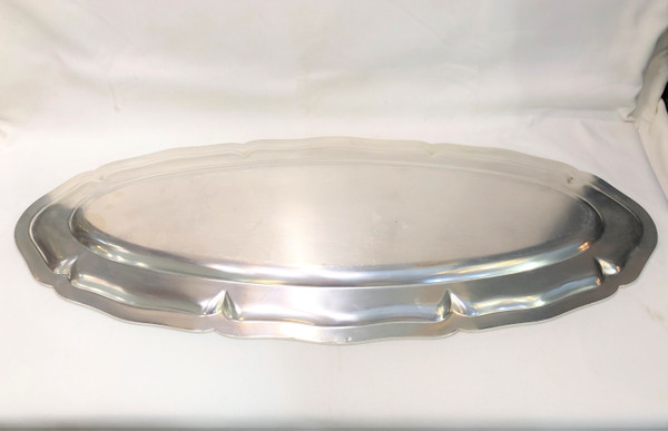 CHRISTOFLE large silver plated fish/meat serving dish, model FILET 70 cm