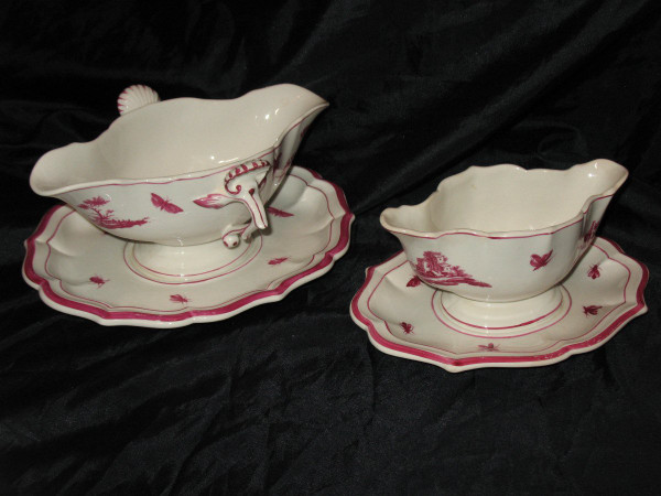 Table service in Gien earthenware decorated with Niderviller of 110 pieces early 20th century