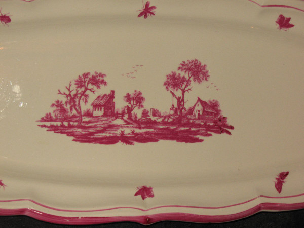 Table service in Gien earthenware decorated with Niderviller of 110 pieces early 20th century