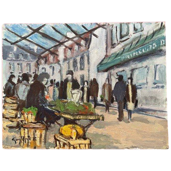 Table Oil On Canvas Guy Lepee - Suburb Market