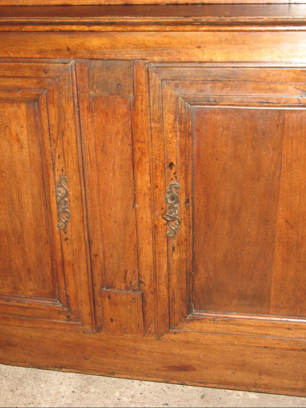 Walnut buffet 2 bodies of presentation 18th century