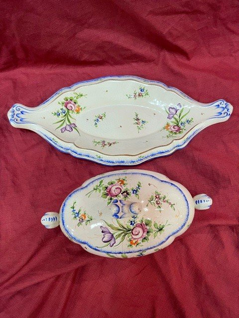 Small Soup tureen Faience De Clamecy of Louis XV style