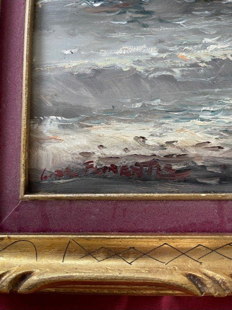 Tableau Marine XX ème Huile Sur Toile
