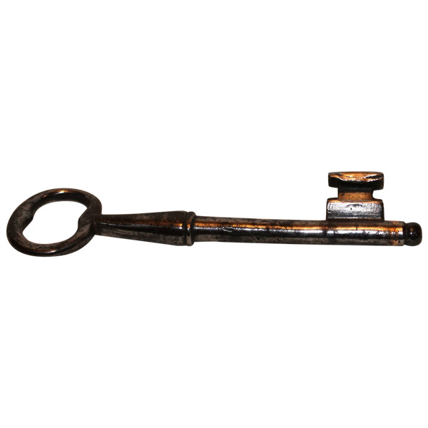 Large wrought iron key from the 18th century