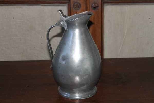 Pitcher pewter cider hallmark of F. Le Seigneur in Caen around 1806