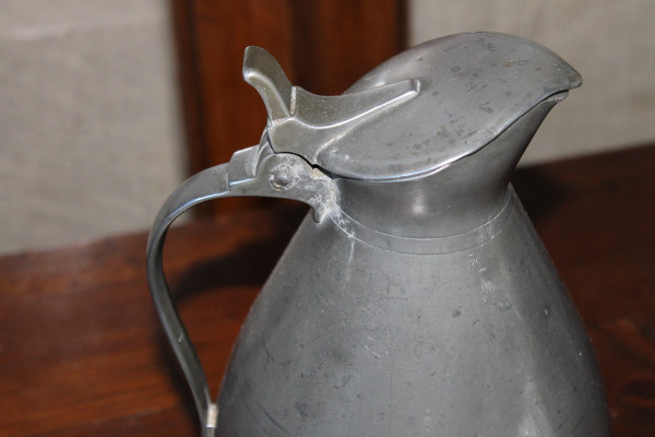 Pitcher pewter cider hallmark of F. Le Seigneur in Caen around 1806
