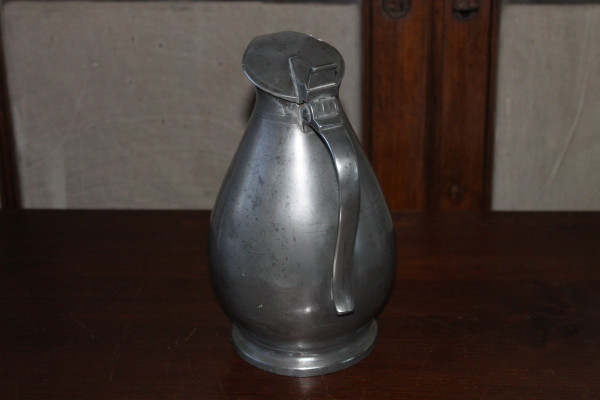 Pitcher pewter cider hallmark of F. Le Seigneur in Caen around 1806