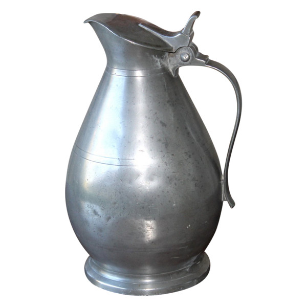 Pitcher pewter cider hallmark of F. Le Seigneur in Caen around 1806